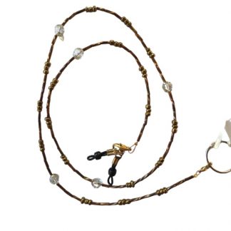 Bronze and Copper Beaded Sunglass Chain