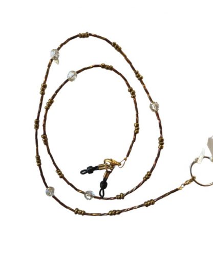 Bronze and Copper Beaded Sunglass Chain