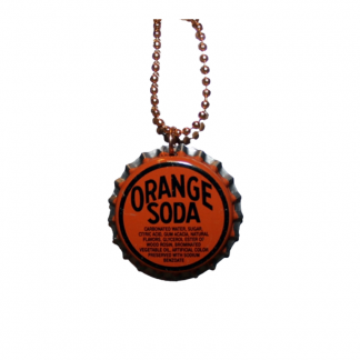 Orange Soda Upcycled Bottlecap 17 Inch Necklace