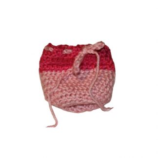 Hand Crocheted Hot Pink and Soft Pink Coin Bag