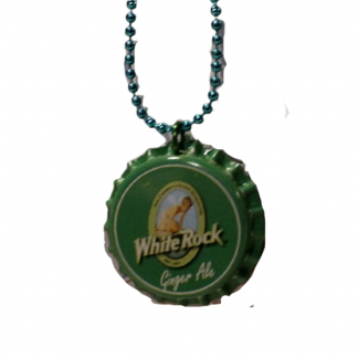 White Rock Gingerale Upcycled Bottlecap Necklace
