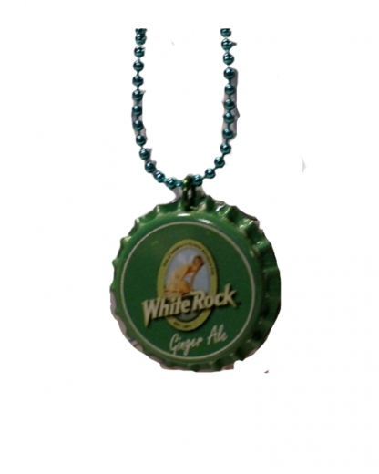 White Rock Gingerale Upcycled Bottlecap Necklace
