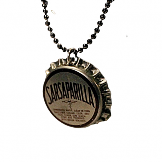 Sarsparilla Upcycled Bottlecap 17 Inch Necklace