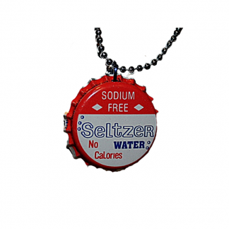 Seltzer Water Upcycled Bottlecap 17 Inch Necklace