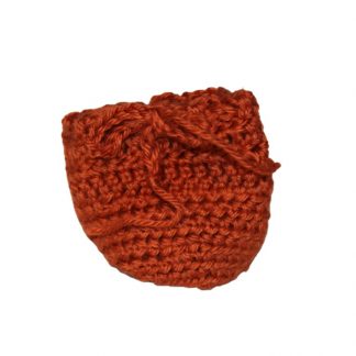 Hand Crocheted Pumpkin 4x4 Coin Bag