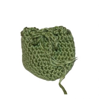 Hand Crocheted Light Sage 4x4 Inch Coin Bag