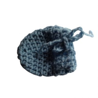 Hand Crocheted Baby Blue 4x3 Coin Bag