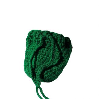 Hand Crocheted Forest Green 4x4 Inch Coin Bag