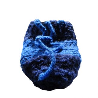 Hand Crocheted Navy Blue and Royal Blue 4x4 Inch Coin Bag