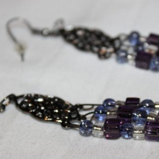 Handcrafted Bead and Wire Chandelier Earrings