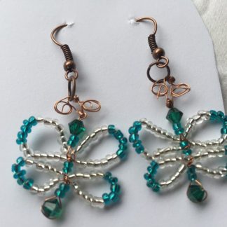 Handcrafted Bead and Wire Butterfly and Dragofly Earrings