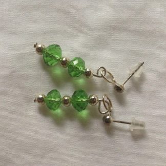 Handcrafted Bead and Wire Post Earrings