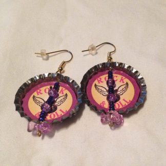 Handcrafted Upcycled and Recycled Bottlecap Earrings