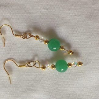 Handcrafted Bead and Wire Fish Hook Earrings