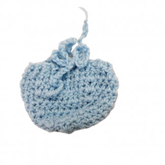 Hand Crocheted Baby Blue 3x4 Inch Coin Bag