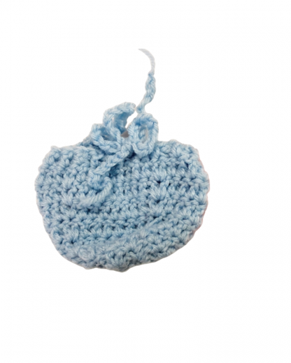 Hand Crocheted Baby Blue 3x4 Inch Coin Bag