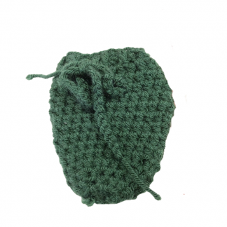 Hand Crocheted Dark Sage Green 4x5 Inch Coin Bag