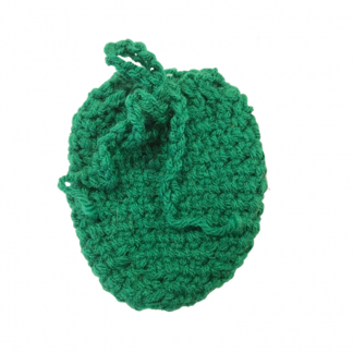 Hand Crocheted Kelly Green 4x4 Inch Coin Bag